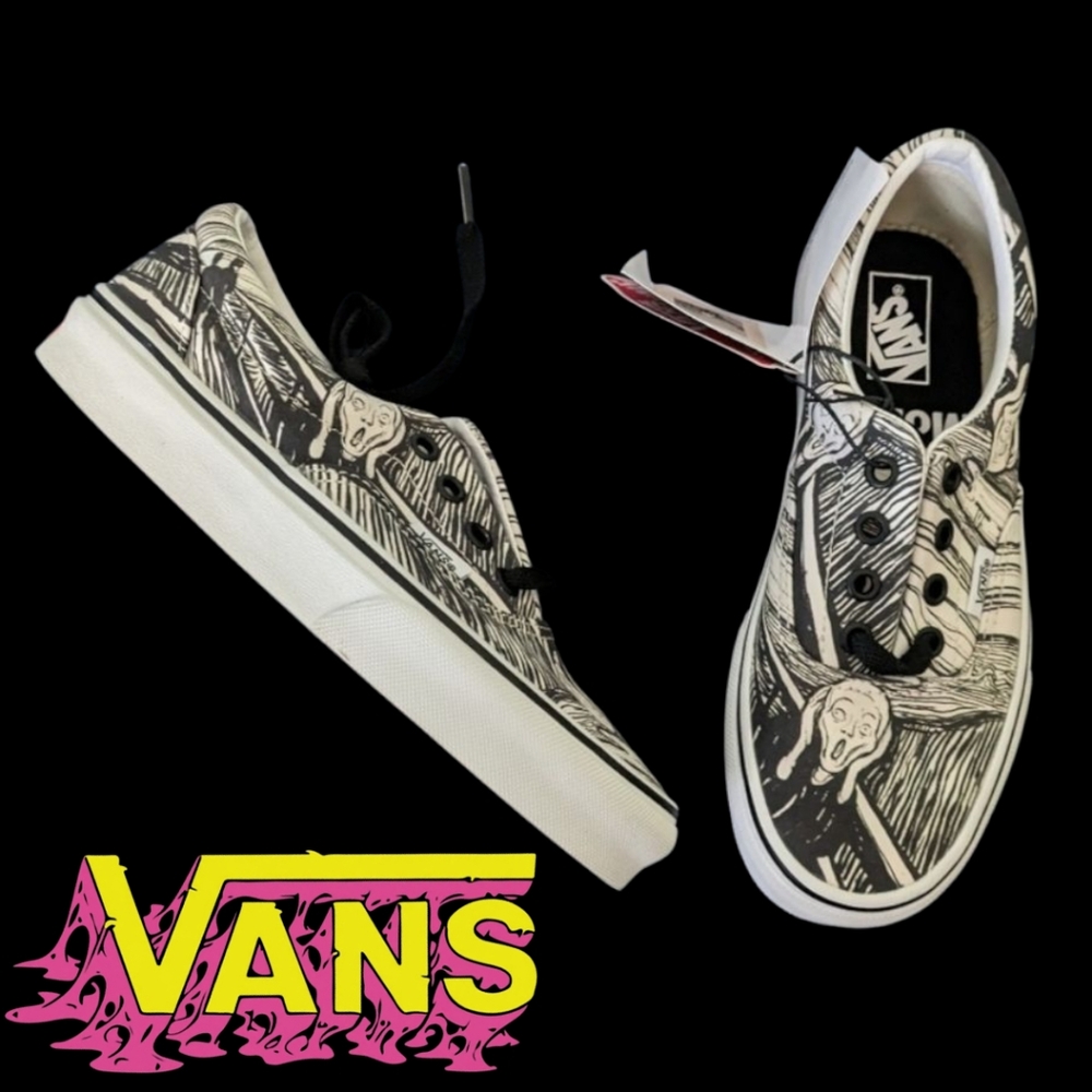 Vans Era MOMA Edvard Munch VNOA4BV41UB Women 5.5 Black and White 042025
